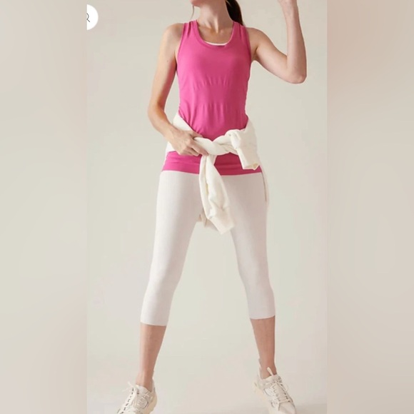 NWT Athleta Momentum Seamless Tank in Salvia Pink - Picture 3 of 3